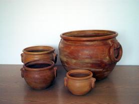 Gömböc karikafüles kaspó