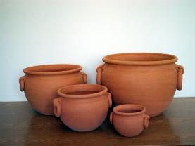 Gömböc karikafüles kaspó